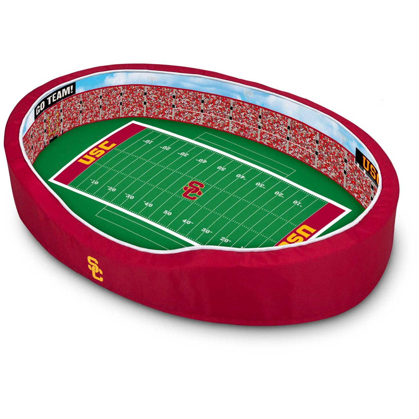 Cardinal USC Trojans Small Stadium Oval Pet Bed