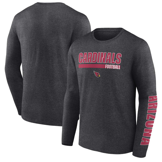 Men's Fanatics Charcoal Arizona Cardinals Long Sleeve T-Shirt