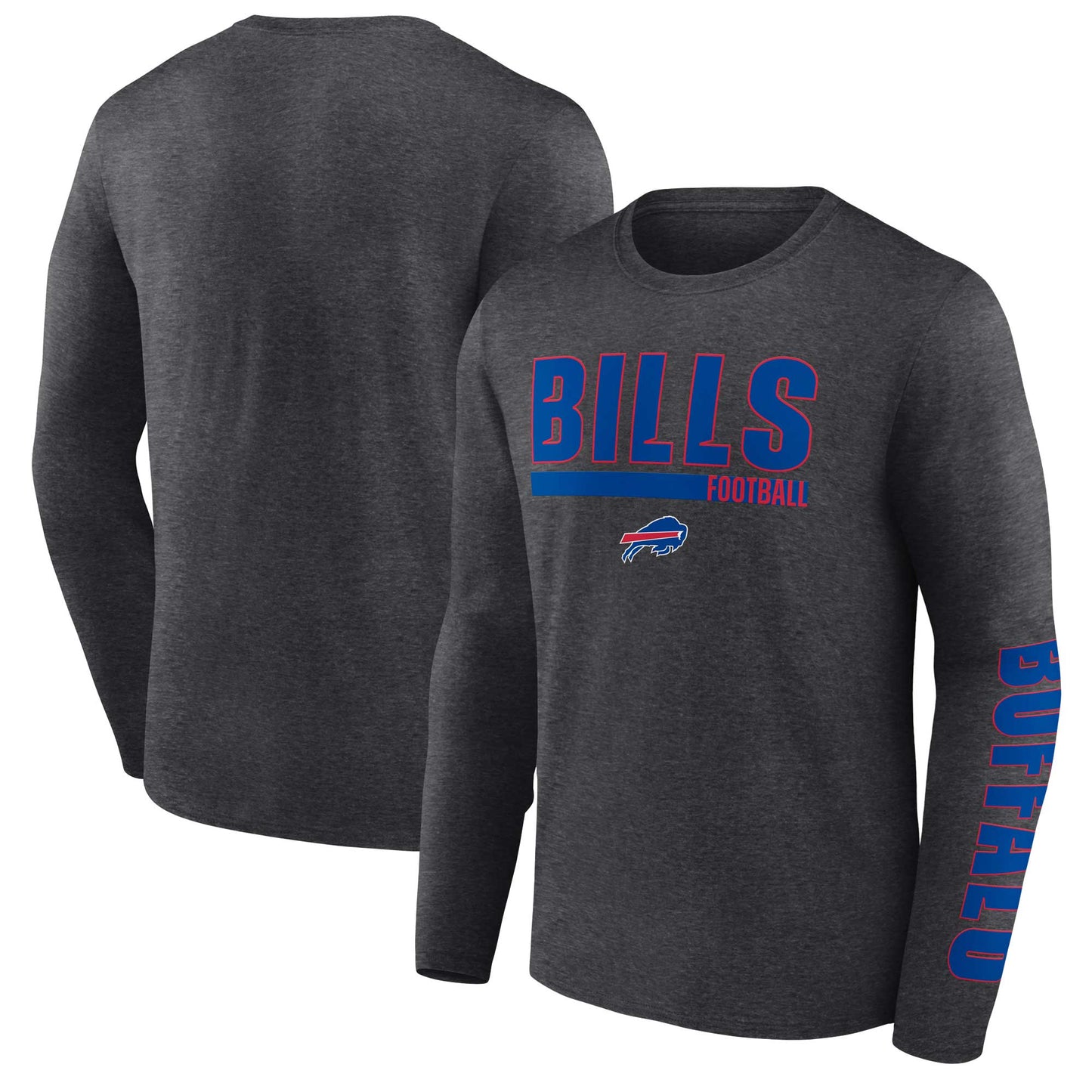 Men's Fanatics Charcoal Buffalo Bills Long Sleeve T-Shirt