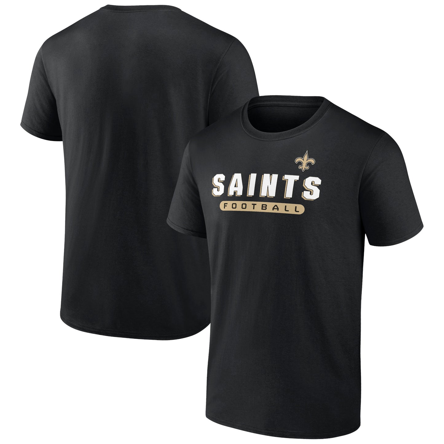 Men's Fanatics  Black New Orleans Saints T-Shirt