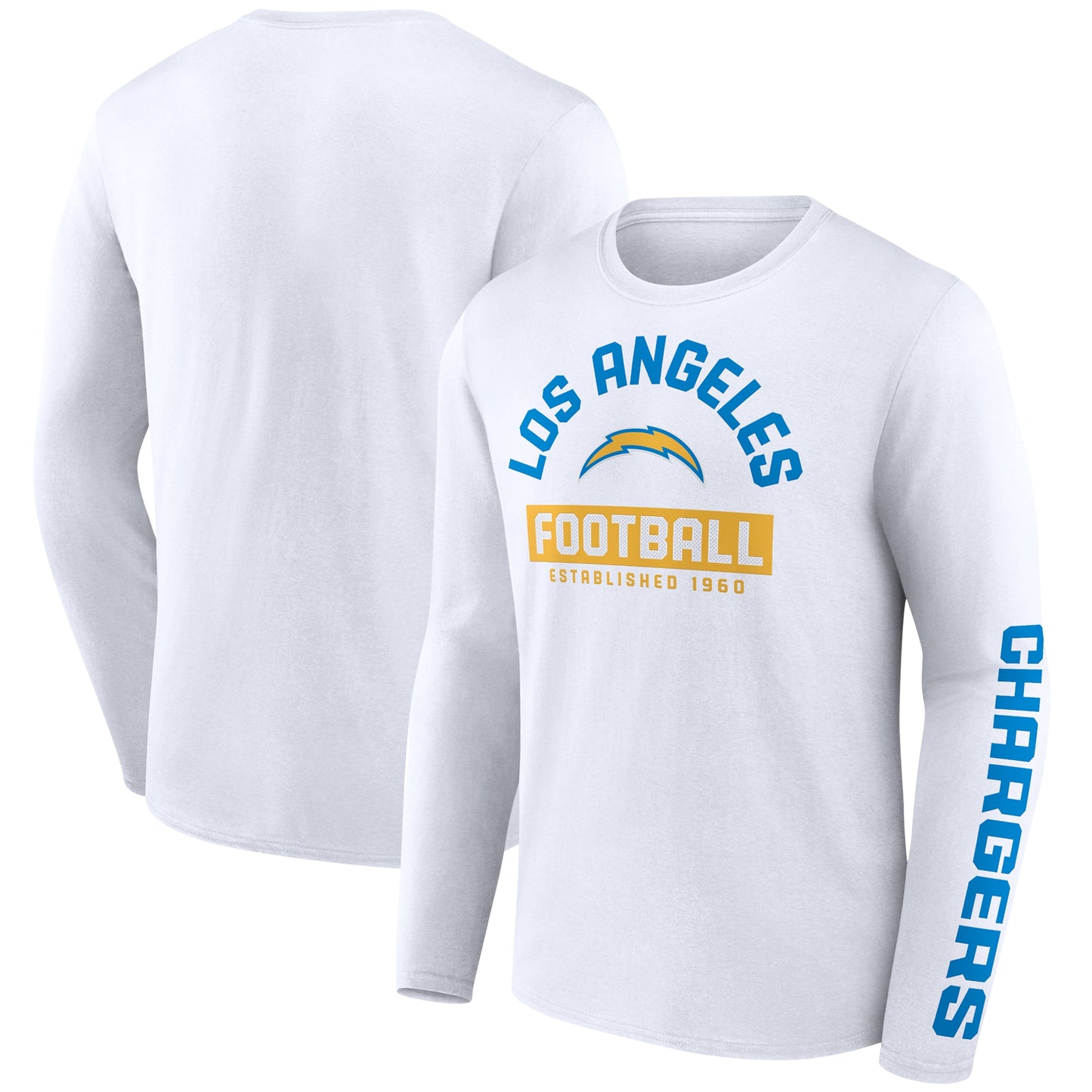 Men's Fanatics White Los Angeles Chargers Long Sleeve T-Shirt