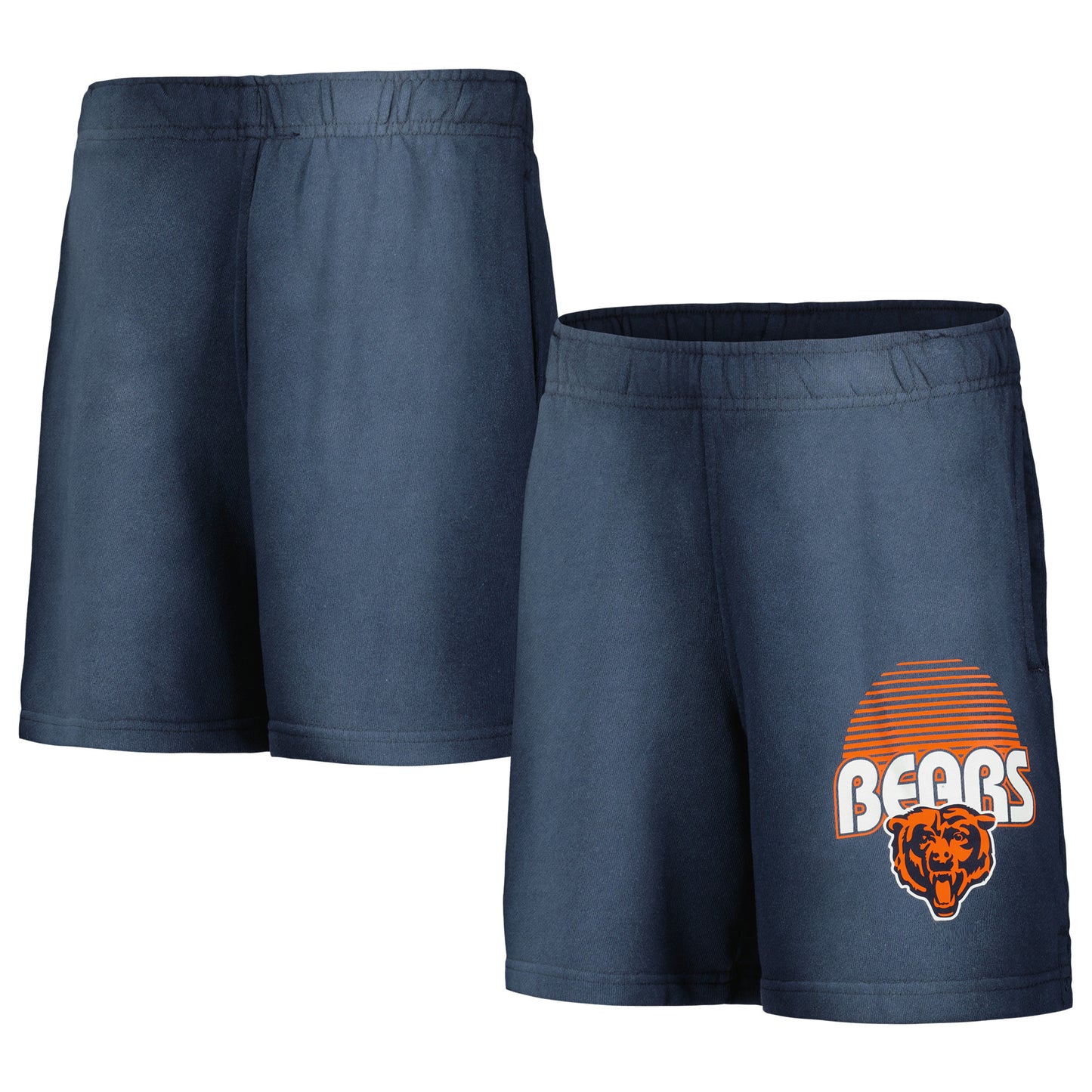 Youth Navy Chicago Bears Beach Bum Sun-Bleached French Terry Shorts