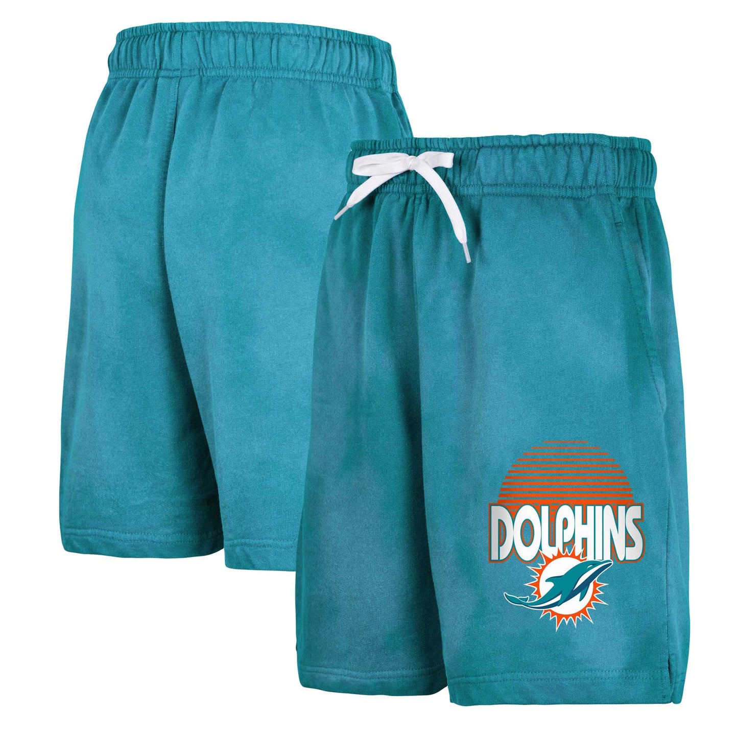 Youth Aqua Miami Dolphins Beach Bum Sun-Bleached French Terry Shorts