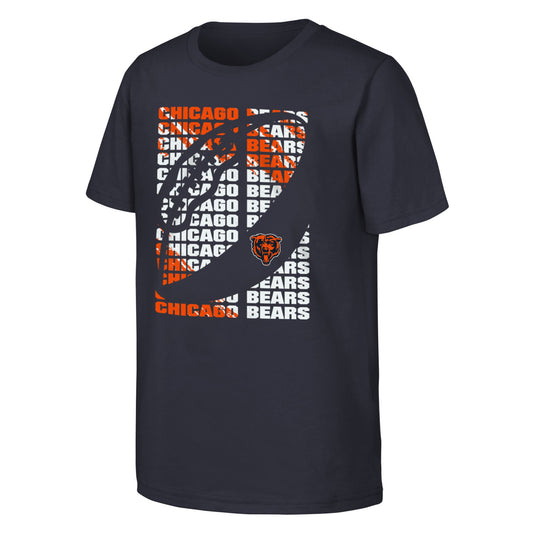 Youth Navy Chicago Bears Box T-Shirt