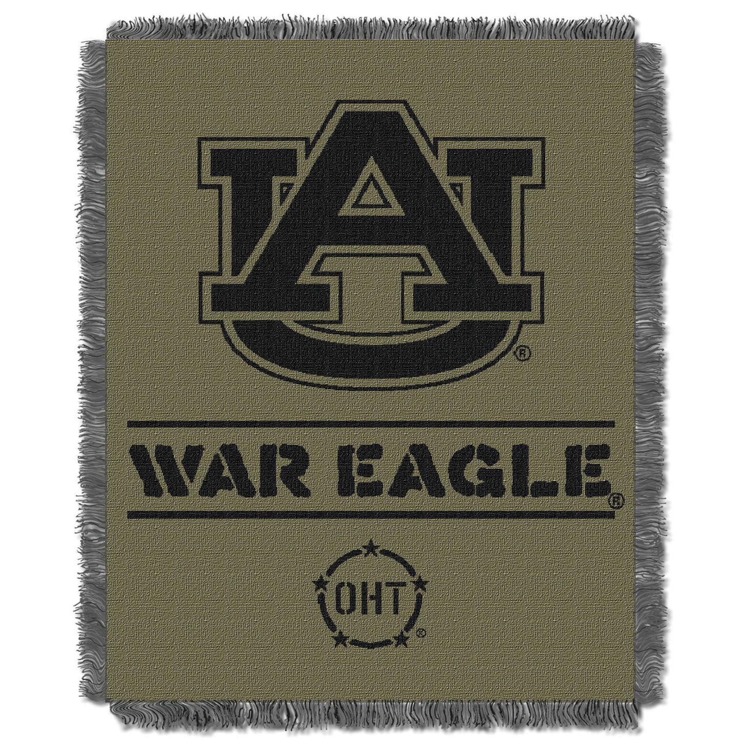 The Northwest Group Auburn Tigers OHT Military Appreciation 46" x 60" Rank Jacquard Throw Blanket