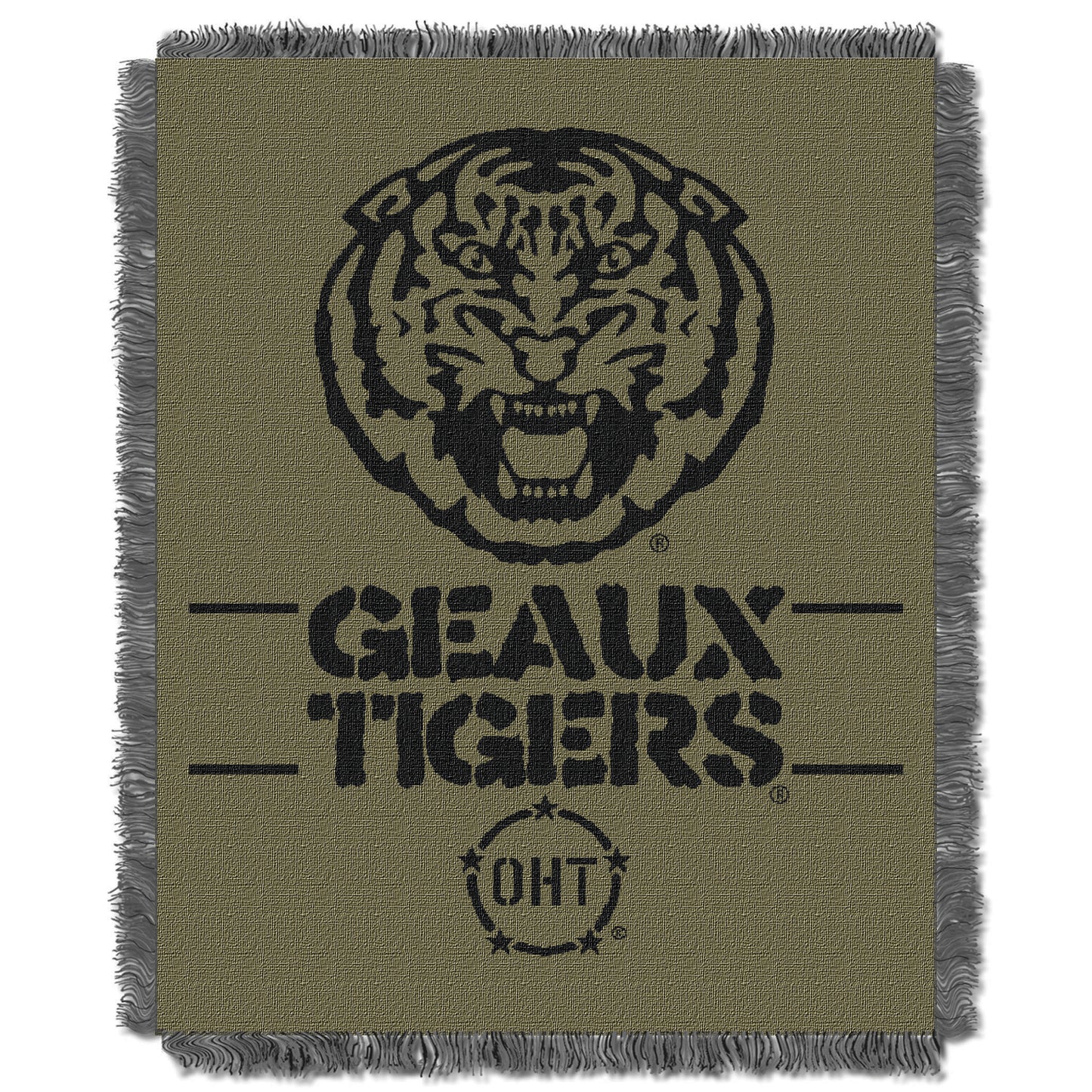 The Northwest Group LSU Tigers OHT Military Appreciation 46" x 60" Rank Jacquard Throw Blanket
