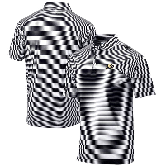 Men's Columbia  Black Colorado Buffaloes Omni-Wick Club Invite Polo