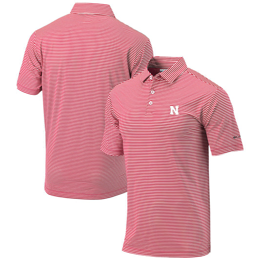 Men's Columbia Scarlet Nebraska Huskers Omni-Wick Club Invite Polo