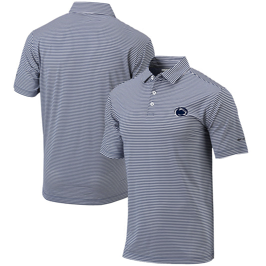 Men's Columbia  Navy Penn State Nittany Lions Omni-Wick Club Invite Polo