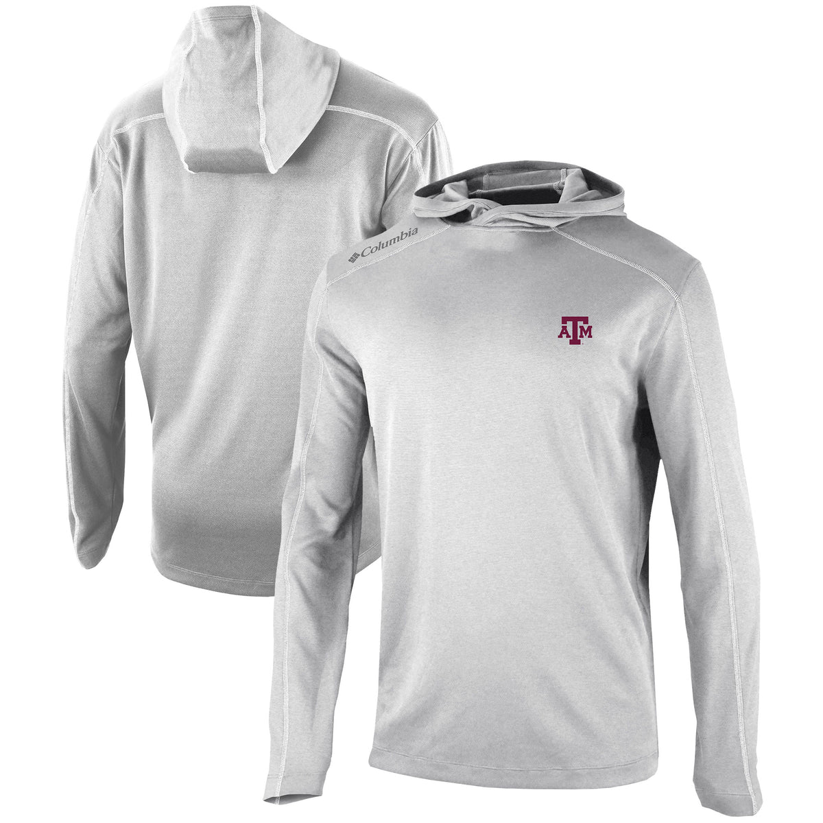 Men's Columbia  Gray Texas A&M Aggies Omni-Wick Shotgun Pullover Hoodie