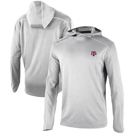 Men's Columbia  Gray Texas A&M Aggies Omni-Wick Shotgun Pullover Hoodie