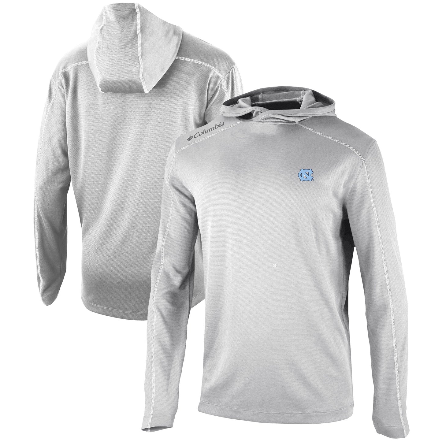 Men's Columbia  Gray North Carolina Tar Heels Omni-Wick Shotgun Pullover Hoodie