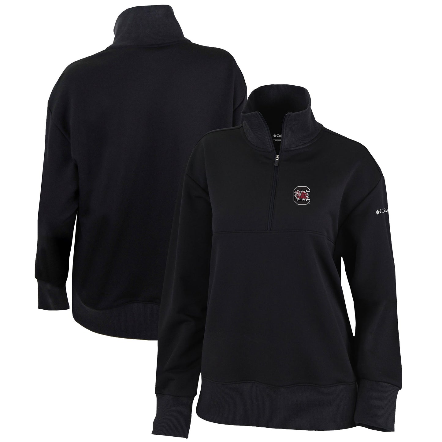 Women's Columbia  Black South Carolina Gamecocks Omni-Wick Birchwood Hills Quarter-Zip Pullover Top