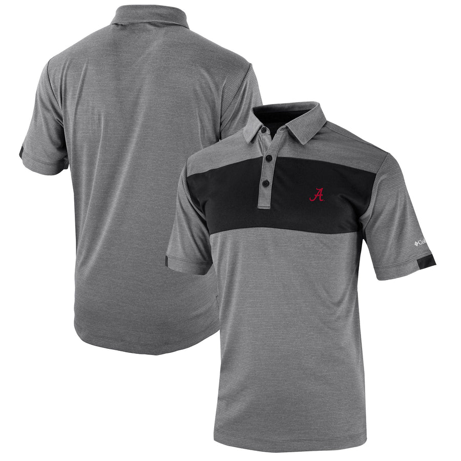 Men's Columbia  Black Alabama Crimson Tide Omni-Wick Total Control Polo