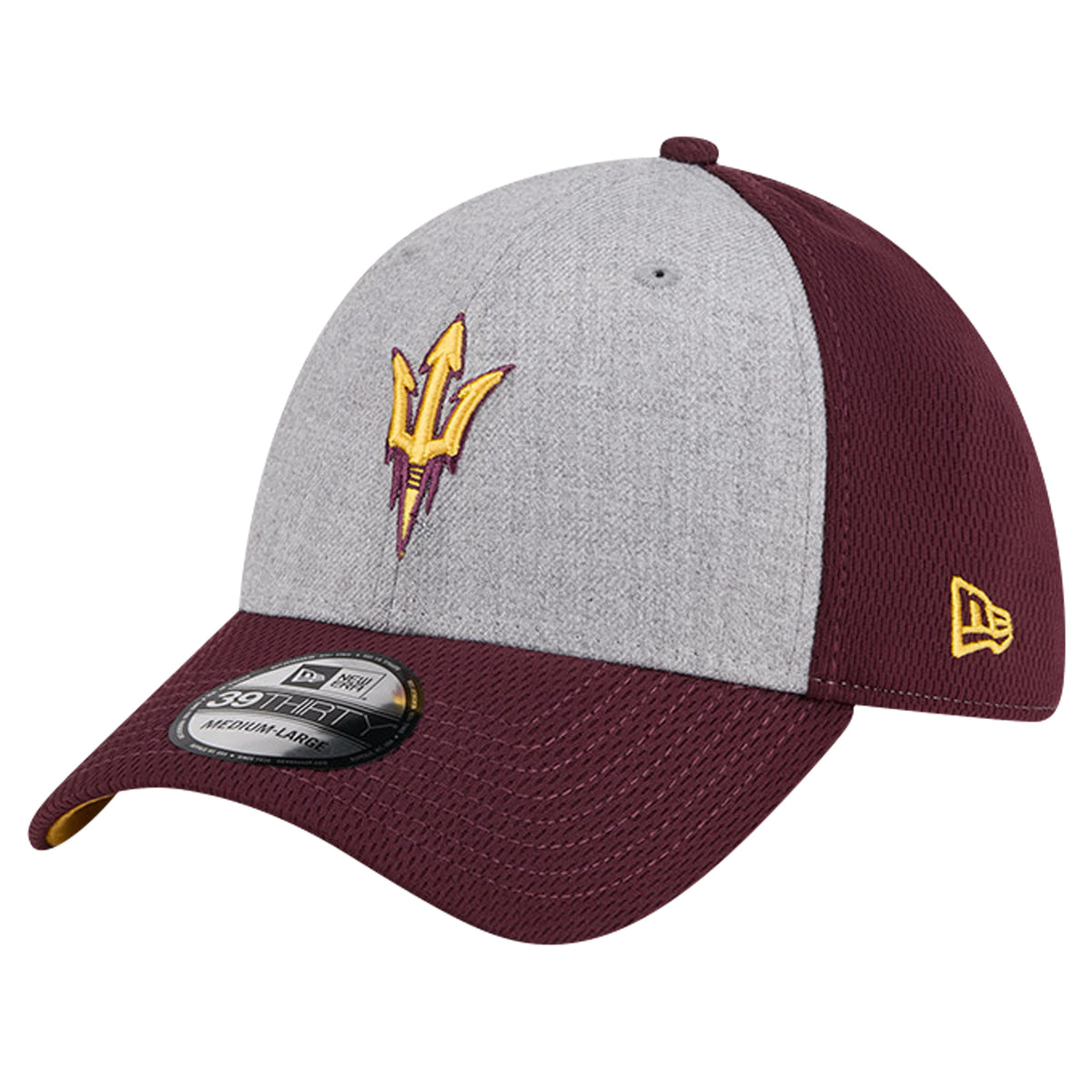Men's New Era Heather Gray/Maroon Arizona State Sun Devils Two-Tone 39THIRTY Flex Hat