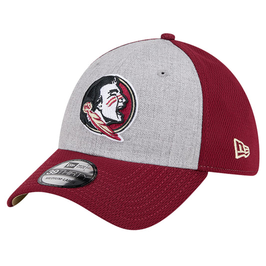 Men's New Era Heather Gray/Garnet Florida State Seminoles Two-Tone 39THIRTY Flex Hat