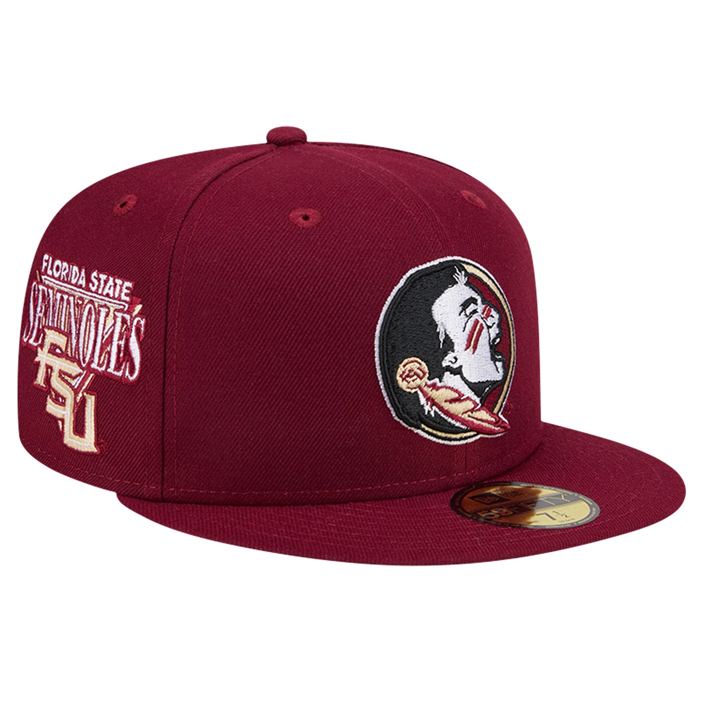 Men's New Era Garnet  Florida State Seminoles Throwback 59FIFTY Fitted Hat