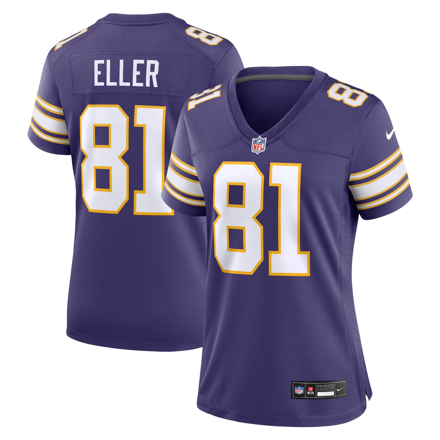 Women's Nike Carl Eller Purple Minnesota Vikings Classic Retired Player Jersey