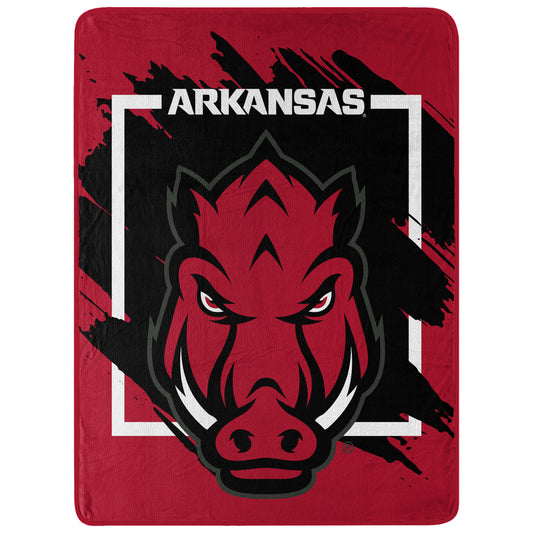 The Northwest Group  Arkansas Razorbacks 46" x 60" Dimensional Micro Raschel Plush Throw Blanket