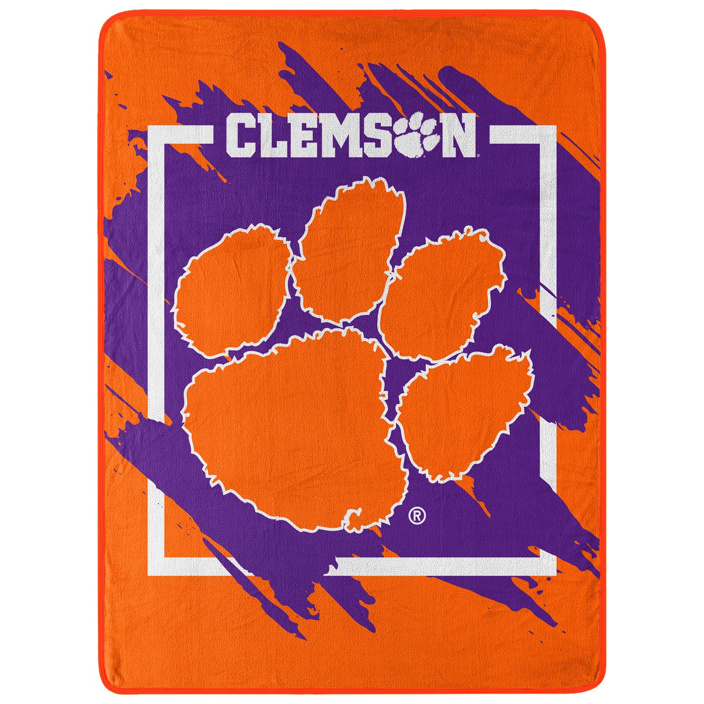 The Northwest Group  Clemson Tigers 46" x 60" Dimensional Micro Raschel Plush Throw Blanket