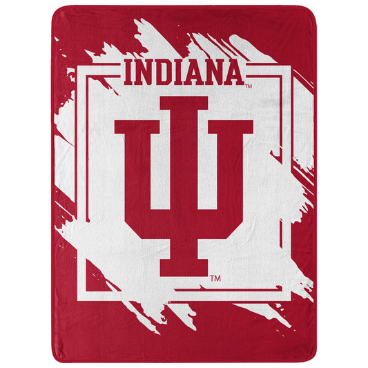 The Northwest Group  Indiana Hoosiers 46" x 60" Dimensional Micro Raschel Plush Throw Blanket