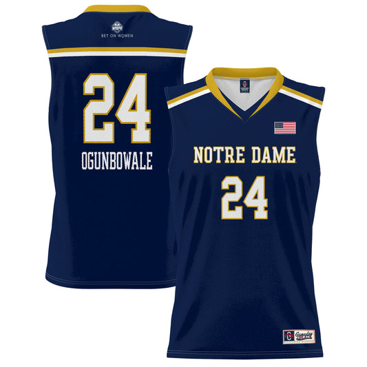 Youth GameDay Greats Arike Ogunbowale Navy Notre Dame Fighting Irish Lightweight Basketball Alumni Jersey