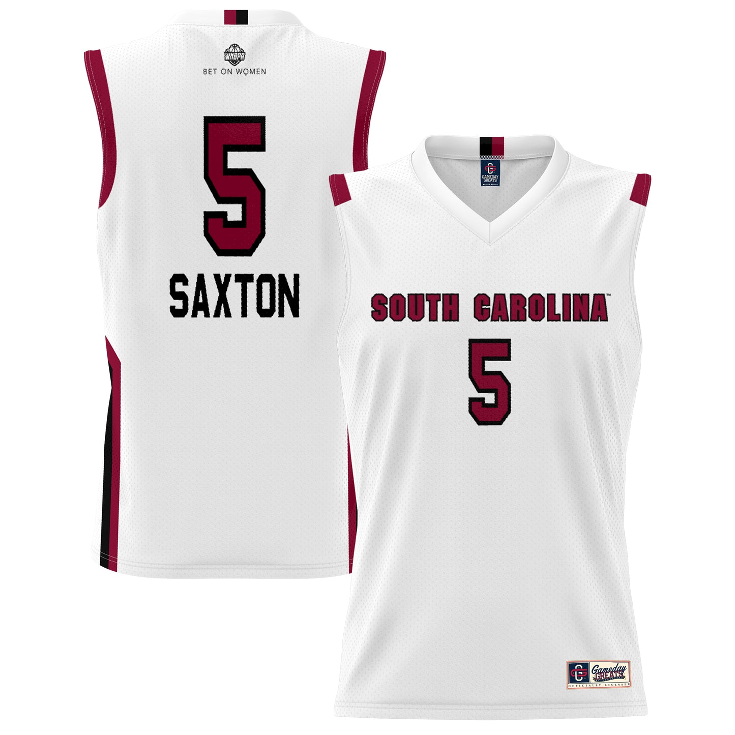 Youth GameDay Greats Victaria Saxton White South Carolina Gamecocks Lightweight Basketball Alumni Jersey