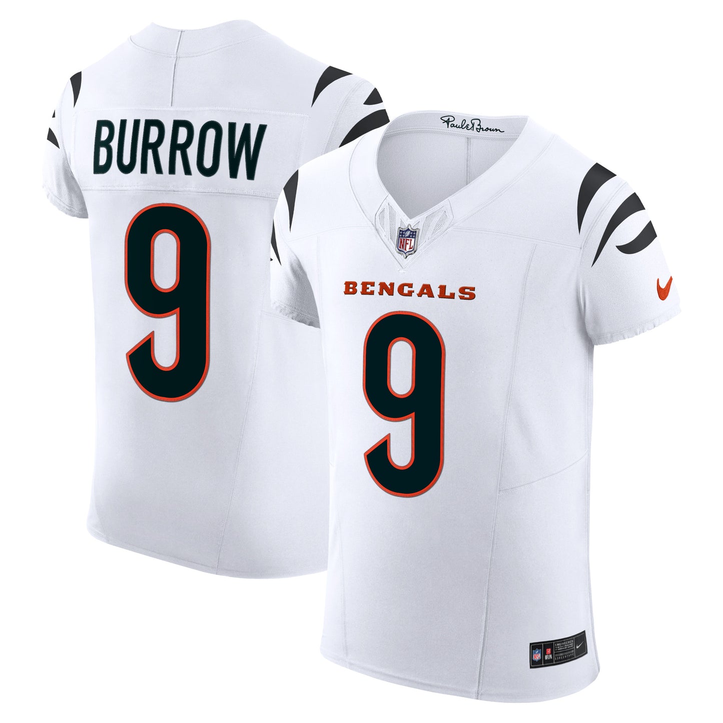 Men's Nike Joe Burrow White Cincinnati Bengals  Vapor F.U.S.E. Elite Jersey