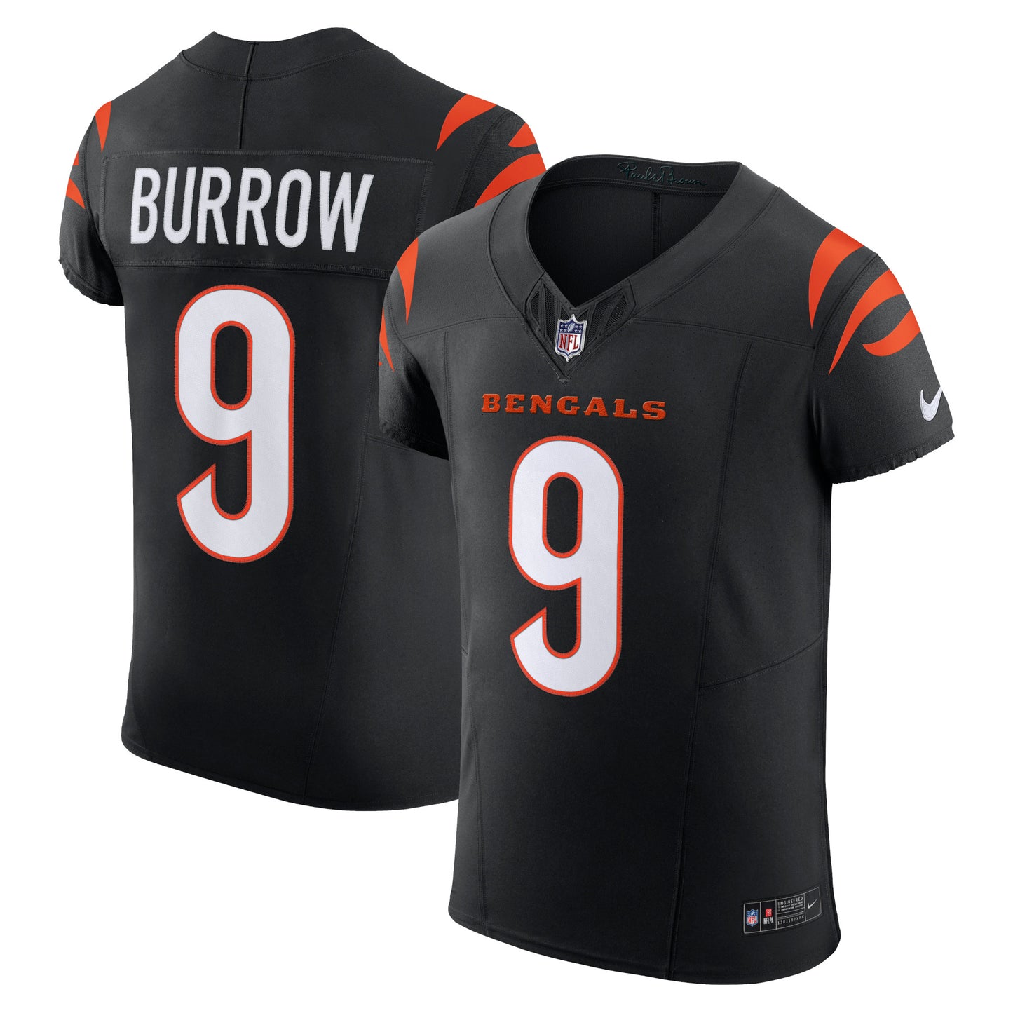 Men's Nike Joe Burrow Black Cincinnati Bengals Vapor F.U.S.E. Elite Jersey