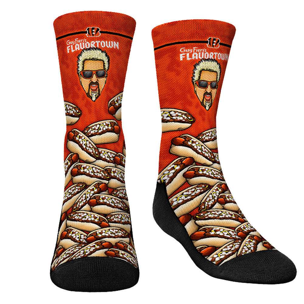 Youth Rock Em Socks Cincinnati Bengals NFL x Guy Fieri’s Flavortown Crew Socks