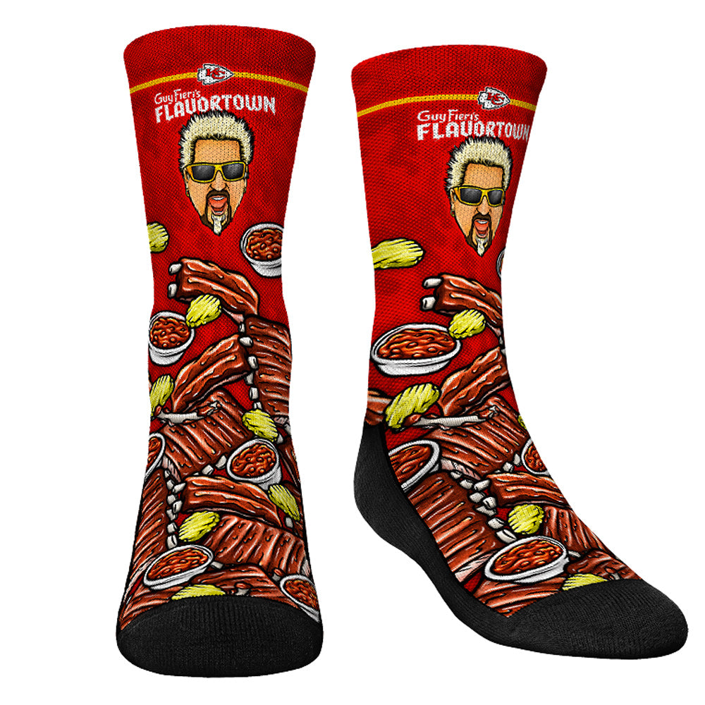 Youth Rock Em Socks Kansas City Chiefs NFL x Guy Fieri���s Flavortown Crew Socks