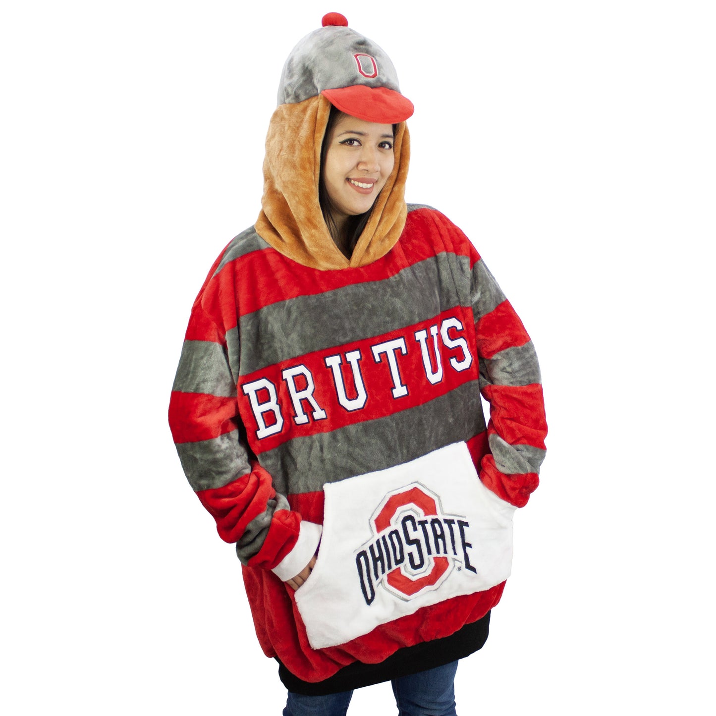 Unisex Plushible Scarlet Ohio State Buckeyes 2-In-1 Snugible Hoodie