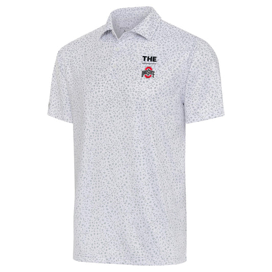 Men's Antigua  White Ohio State Buckeyes THE Motion Polo