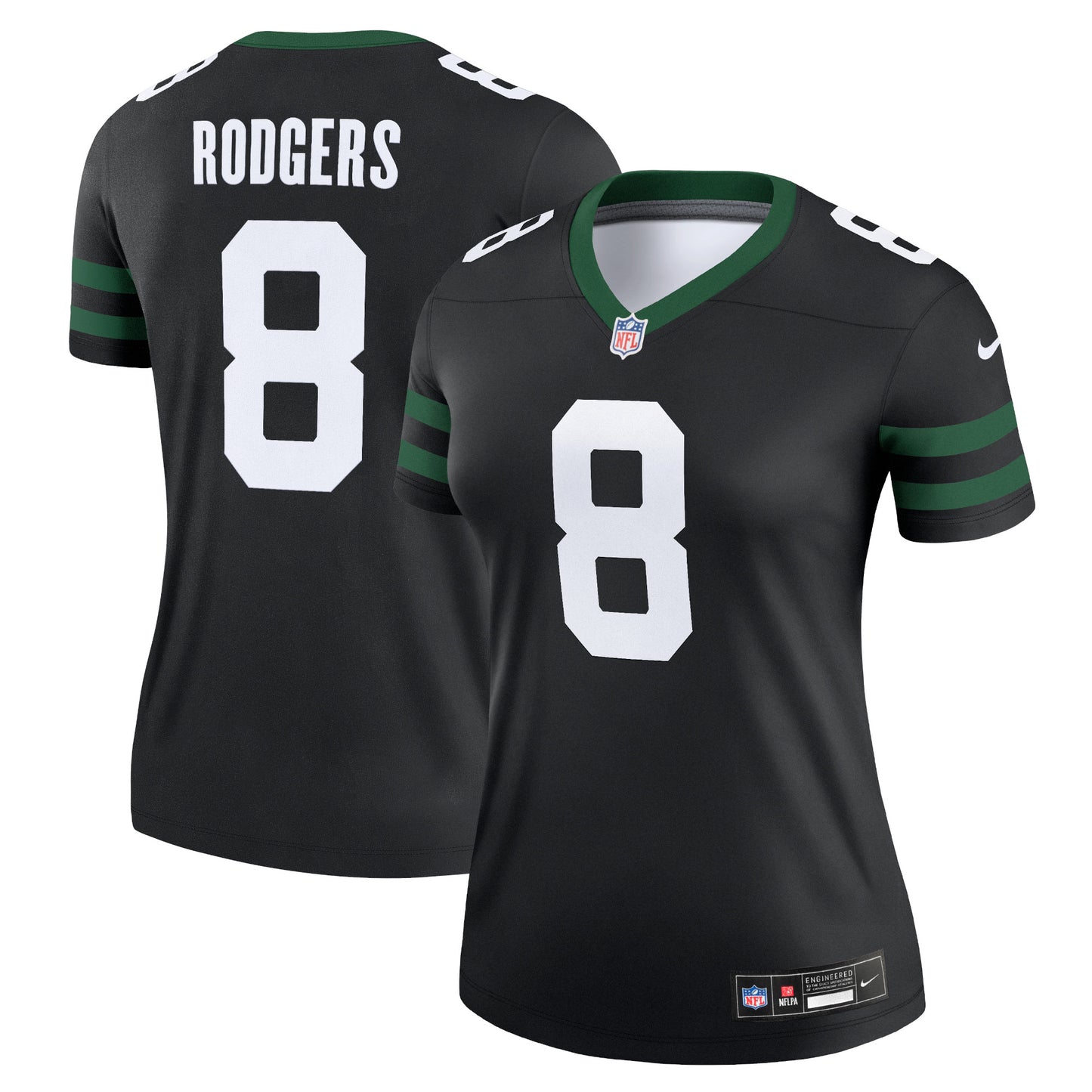 Women's Nike Aaron Rodgers Legacy Black New York Jets Alternate Legend Jersey