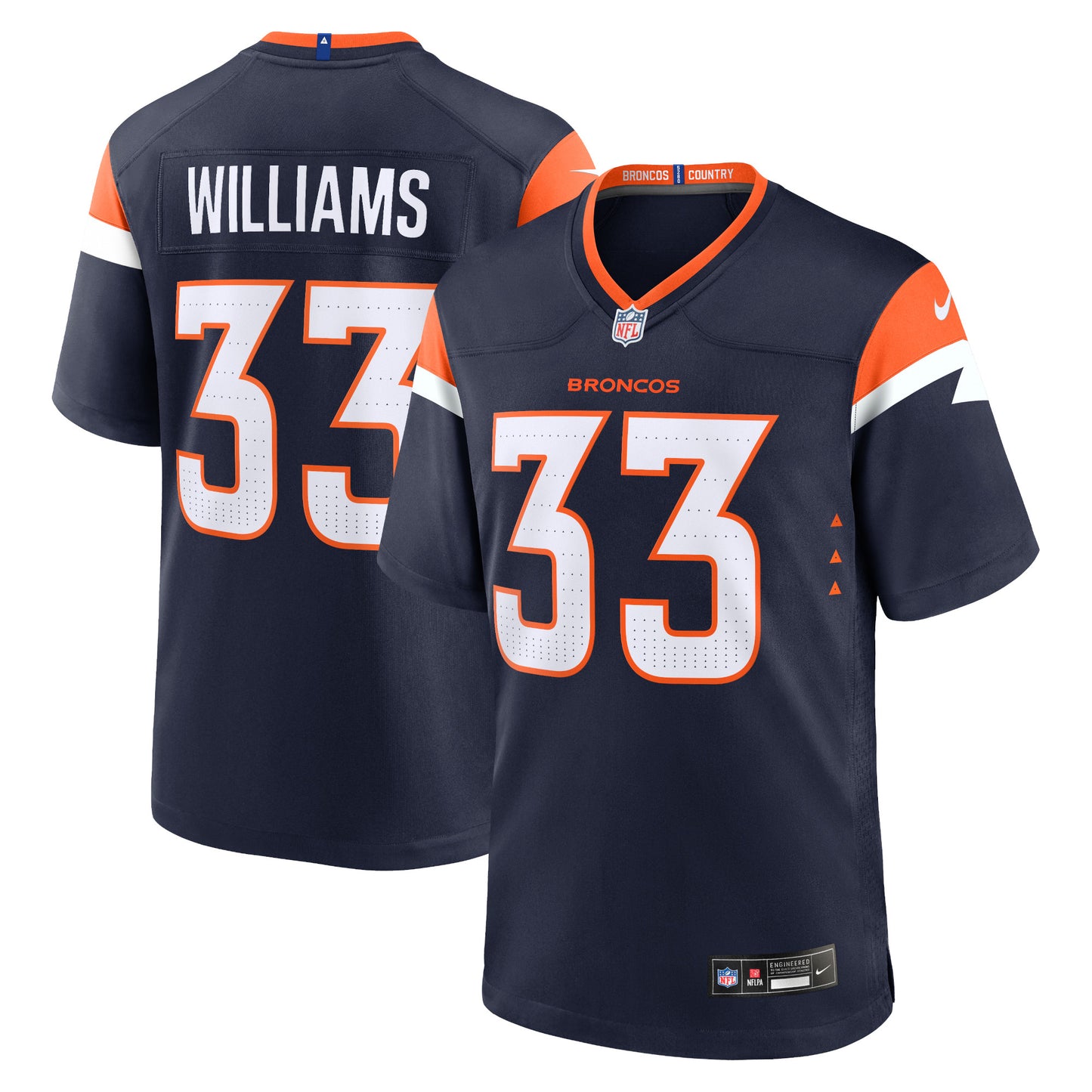 Men's Nike Javonte Williams Navy Denver Broncos Alternate Game Jersey