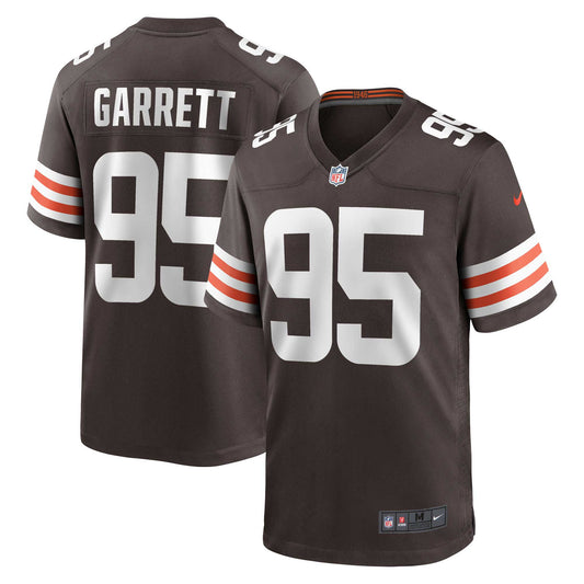 Men's Nike Myles Garrett Brown Cleveland Browns Game Jersey