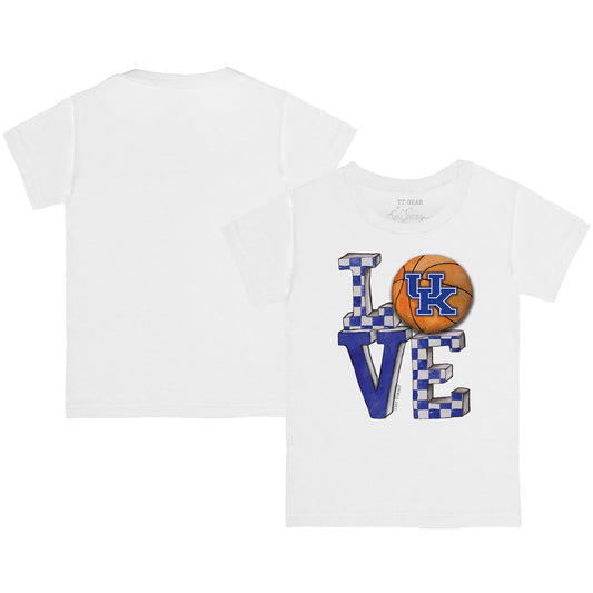 Toddler Tiny Turnip  White Kentucky Wildcats Love T-Shirt