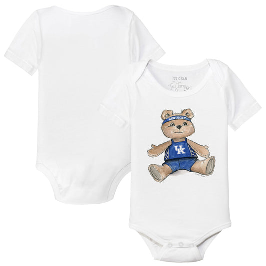 Infant Tiny Turnip  White Kentucky Wildcats Teddy Bodysuit