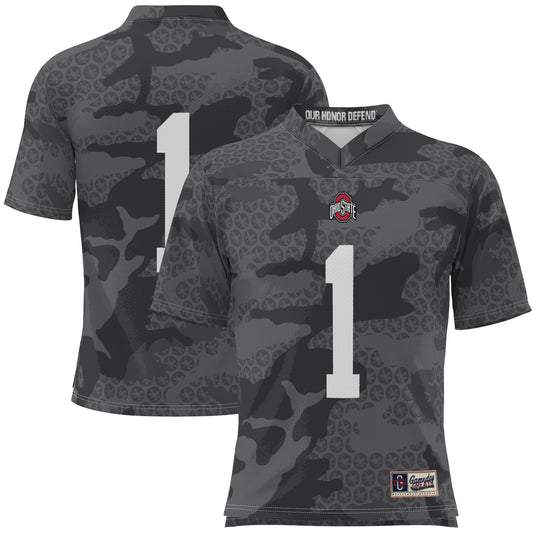 Youth GameDay Greats #1 Black Ohio State Buckeyes Camo Football Jersey