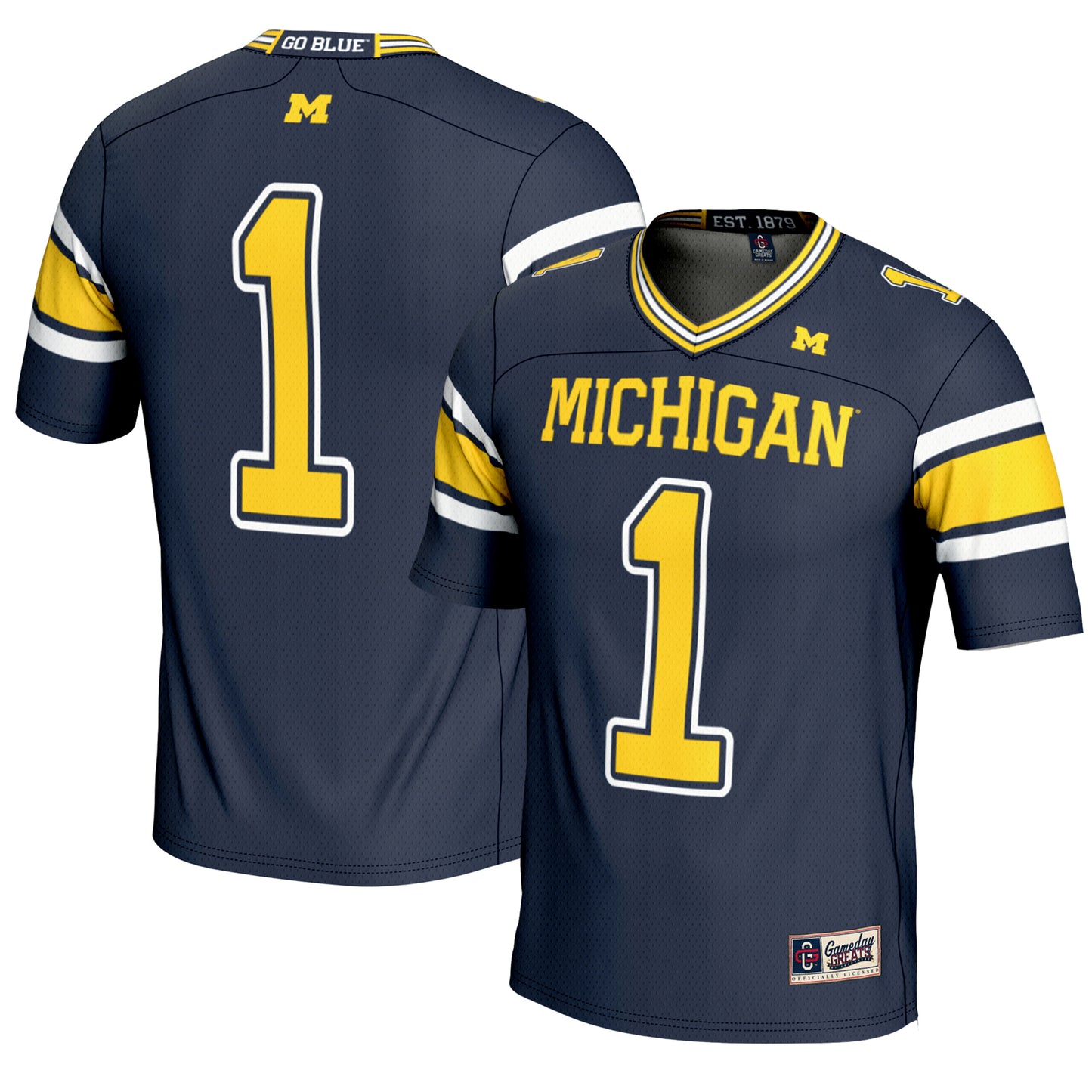 Youth GameDay Greats #1 Navy Michigan Wolverines Football Jersey