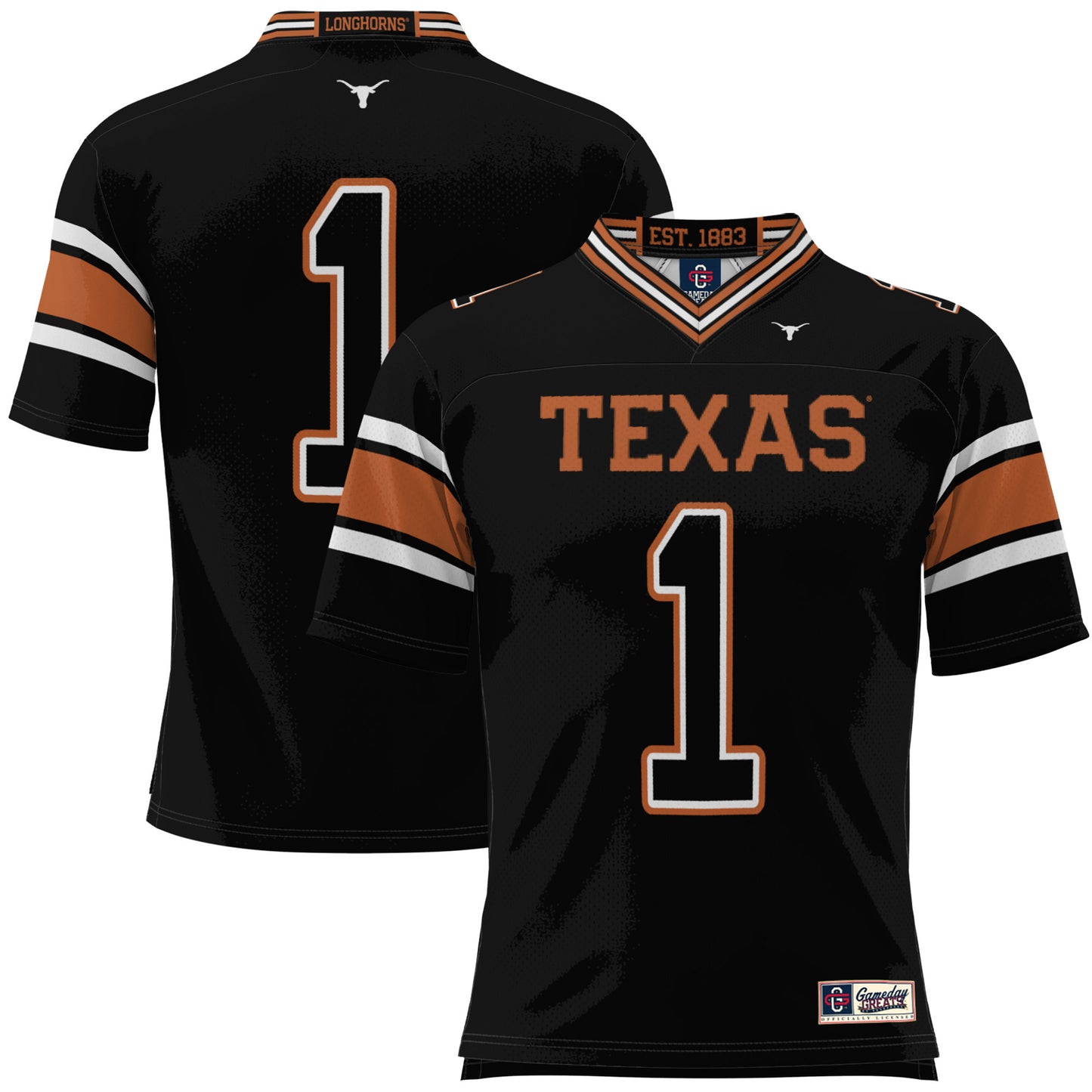 Youth GameDay Greats #1 Black Texas Longhorns Football Jersey