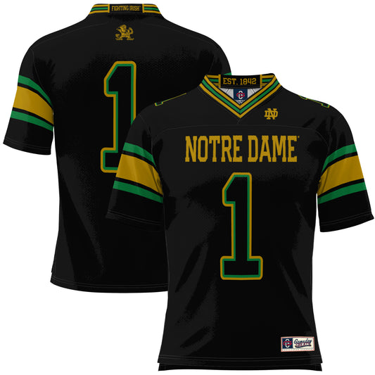 Youth GameDay Greats #1 Black Notre Dame Fighting Irish Football Jersey