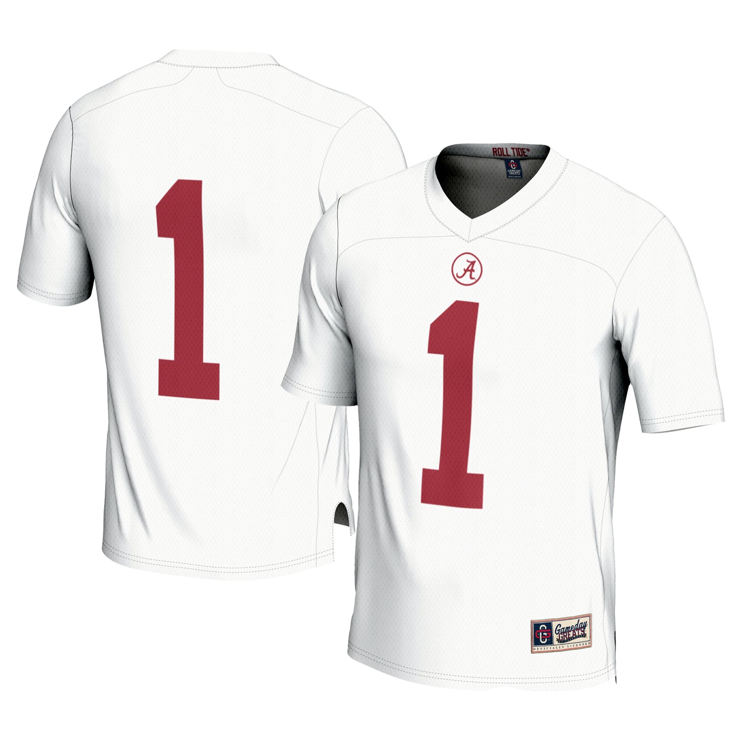 Men's GameDay Greats #1 White Alabama Crimson Tide Football Jersey