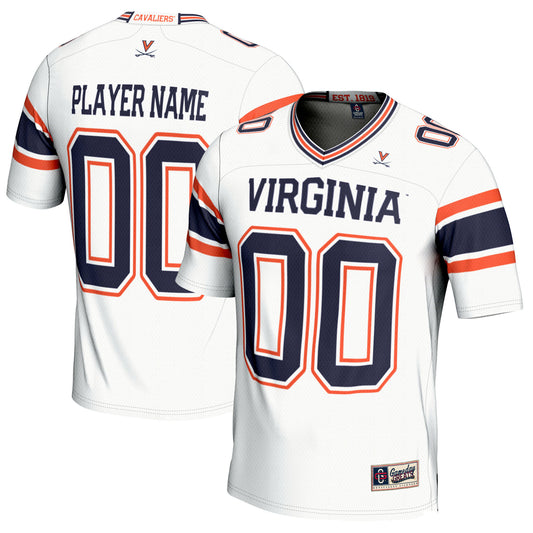 Men's GameDay Greats White Virginia Cavaliers NIL Pick-A-Player Football Jersey