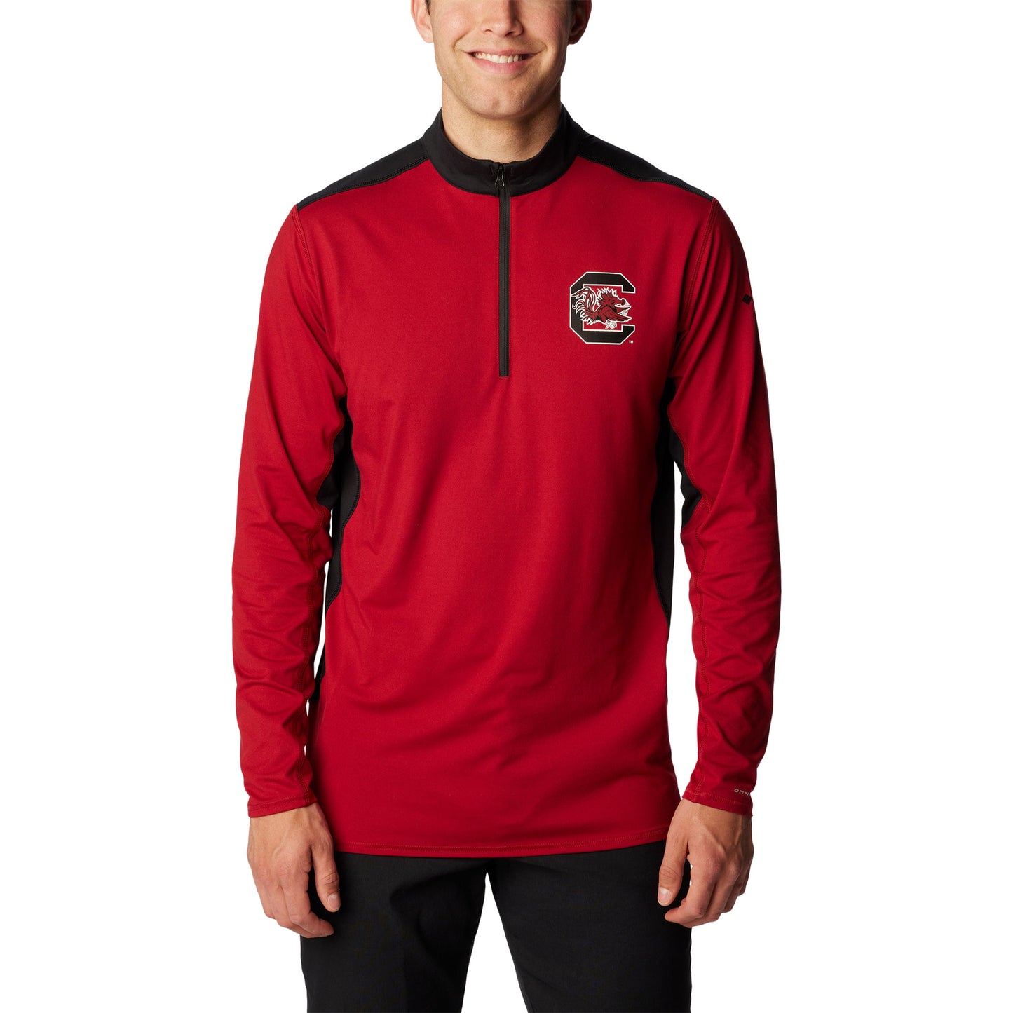 Men's Columbia Garnet South Carolina Gamecocks Tech Trail™ Omni-Shade Quarter-Zip Top