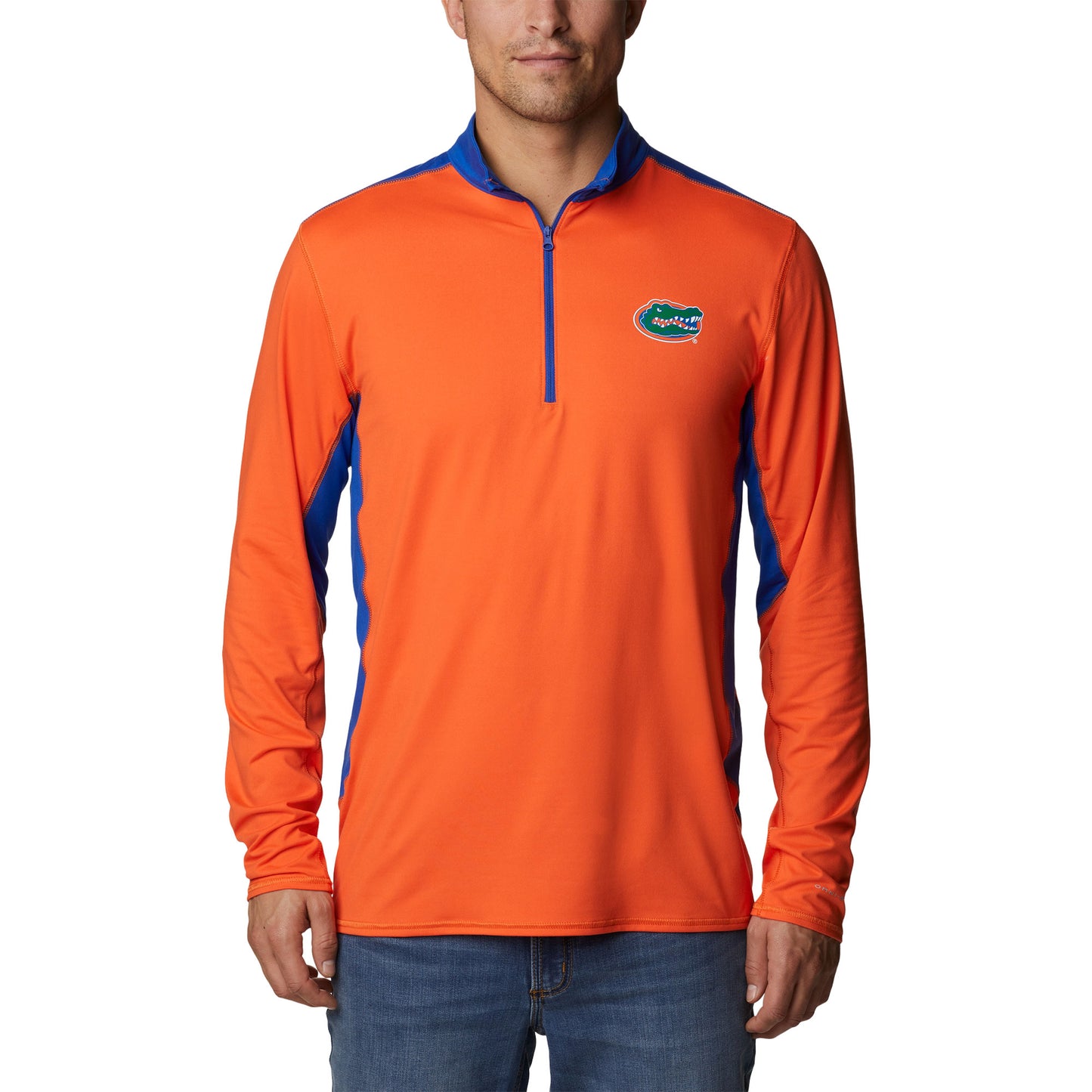 Men's Columbia Orange Florida Gators Tech Trail™ Omni-Shade Quarter-Zip Top