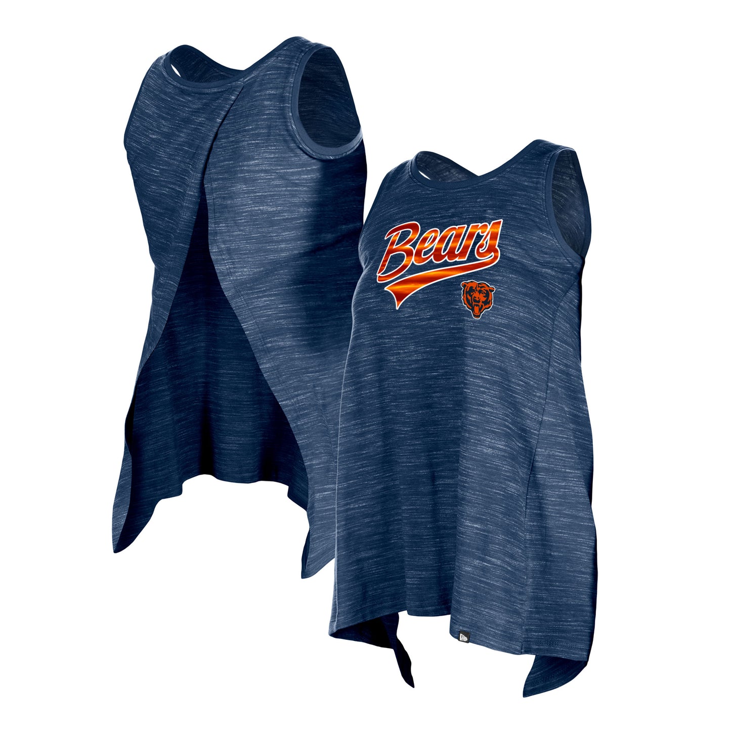 Women's New Era  Navy Chicago Bears  Space Dye Active Tank Top