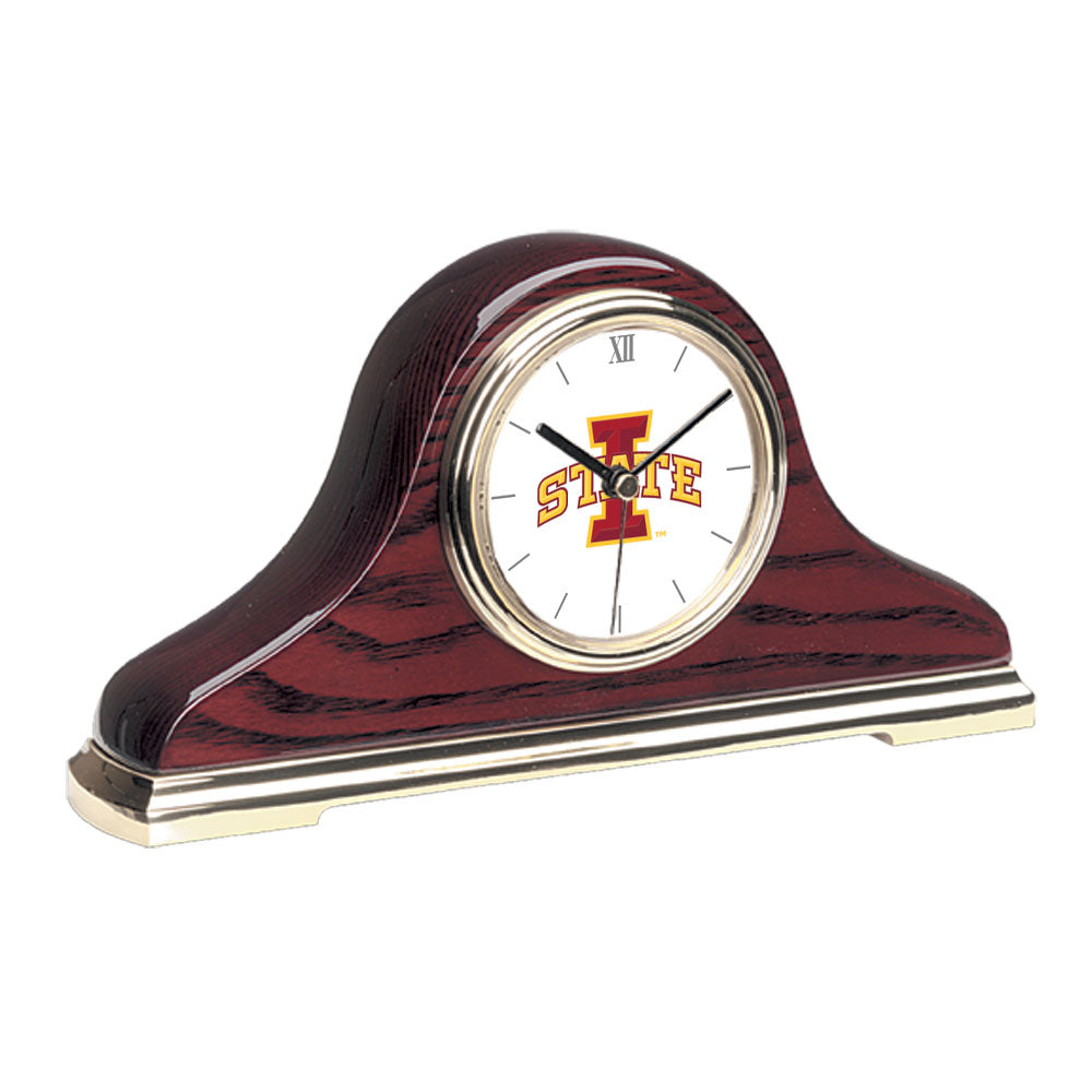 Gold Iowa State Cyclones Mantel Clock