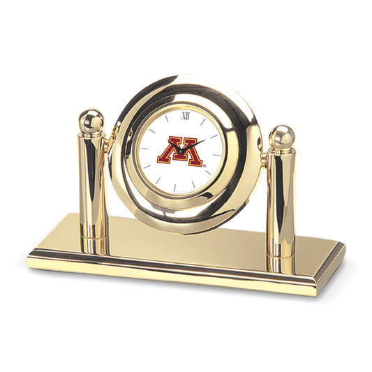 Gold Minnesota Golden Gophers Arcade Clock