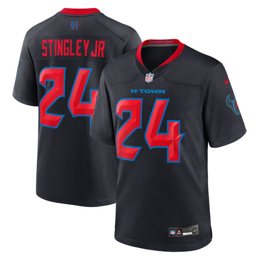 Men's Nike Derek Stingley Jr. Navy Houston Texans 2nd Alternate Game Jersey